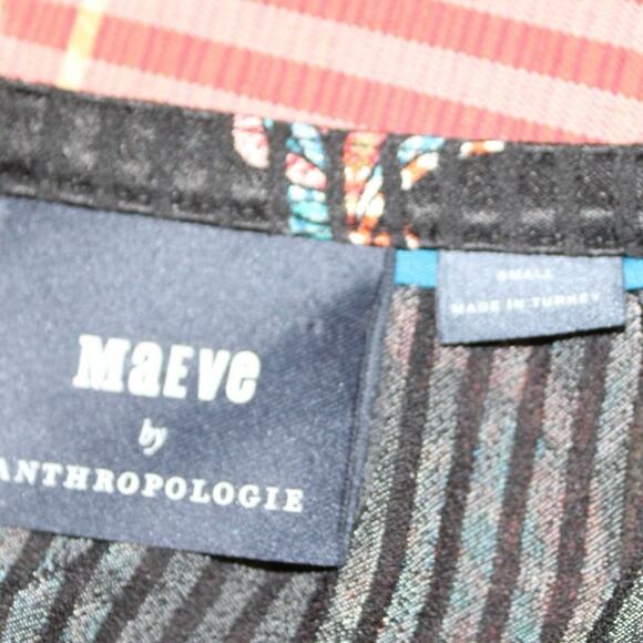 Maeve Madeira Burnout Satin Blouse Black Paisley Anthropologie Women S - Picture 4 of 7